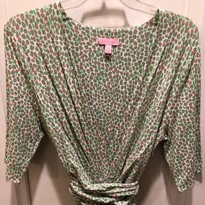 Lilly Pulitzer wrap dress with waist ties